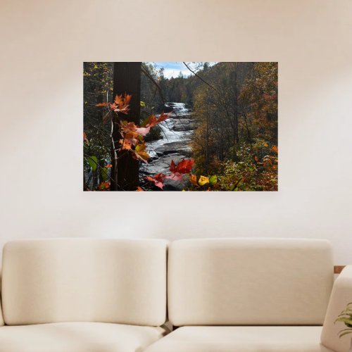 Autumn Mountain Waterfall Triple Falls NC Acrylic Print