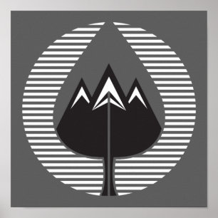 autumn mountains poster