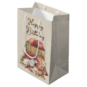 Autumn Mouse Birthday Medium Gift Bag