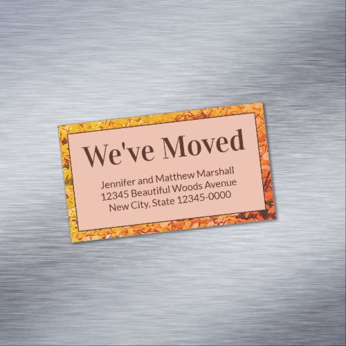 Autumn Moving Announcement New Address Magnet