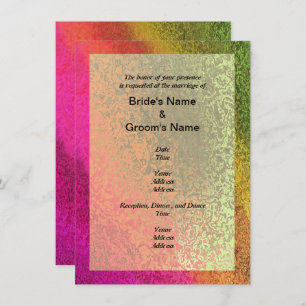 Autumn Multi-Shades of Color Wedding Invitation
