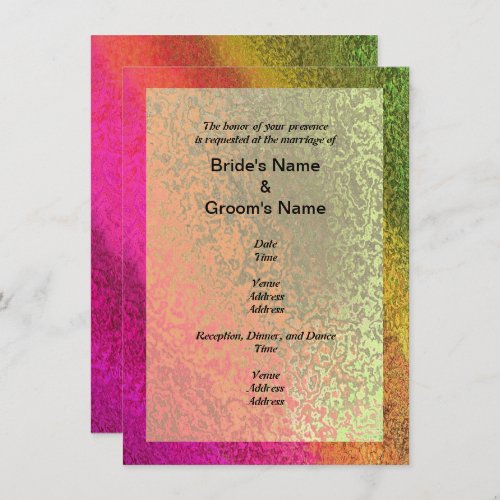 Autumn Multi_Shades of Color Wedding Invitation