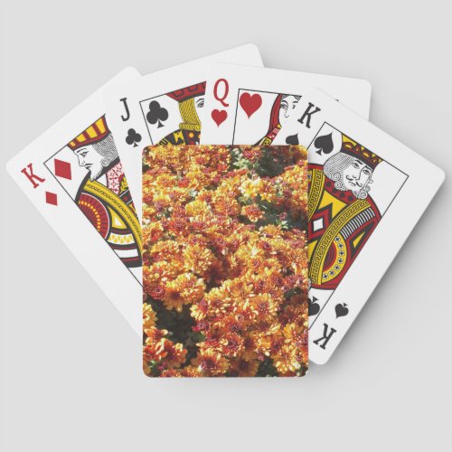 Autumn Mums Poker Cards
