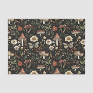 Autumn Mushroom and Flowers Fall Decoupage Tissue Paper