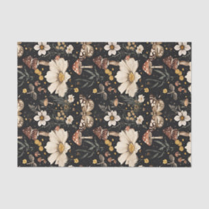 Autumn Mushroom and Flowers Fall Decoupage Tissue Paper