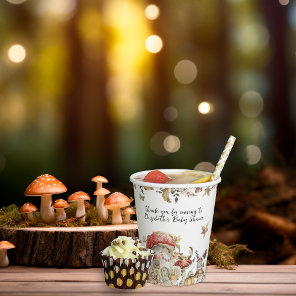 Autumn Mushroom | Woodland Forest Baby Shower Paper Cups