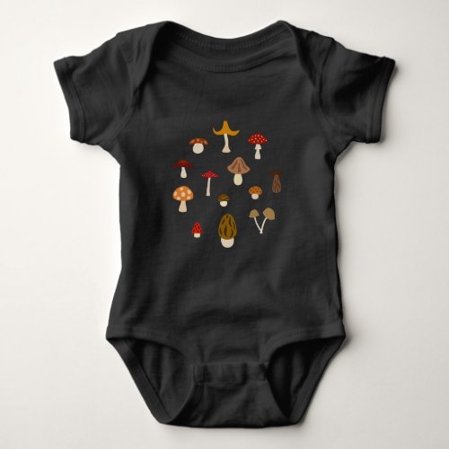 Autumn Mushrooms Baby Bodysuit