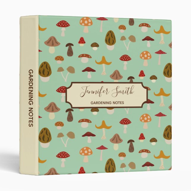 Autumn Mushrooms Binder (Front/Spine)