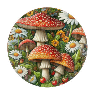Autumn Mushrooms Cutting Board