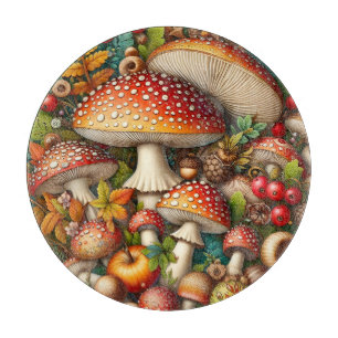 Autumn Mushrooms Cutting Board