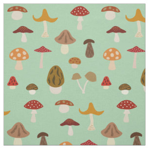 Autumn Mushrooms Fabric