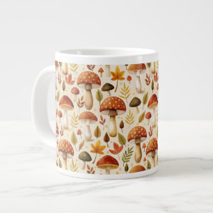Autumn Mushrooms Giant Coffee Mug
