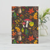 Autumn mushrooms, leaves, nuts and berries on dark (Standing Front)