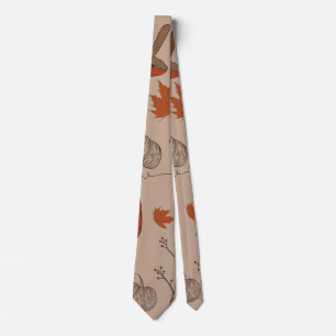 Autumn Mushrooms Neck Tie
