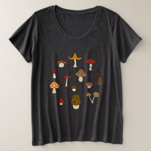 Autumn Mushrooms Plus Size T_Shirt