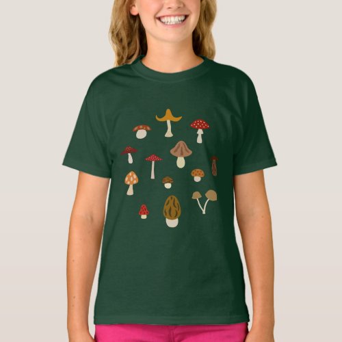 Autumn Mushrooms T_Shirt Child