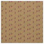 Autumn Mustard Burgundy Wildflower Rustic Charm Fabric