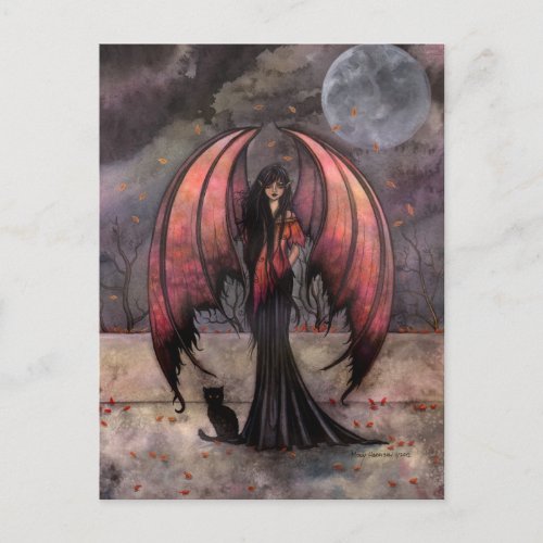 Autumn Mystique Gothic Fantasy Fairy Art Postcard