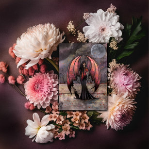 Autumn Mystique Gothic Fantasy Fairy Art Postcard