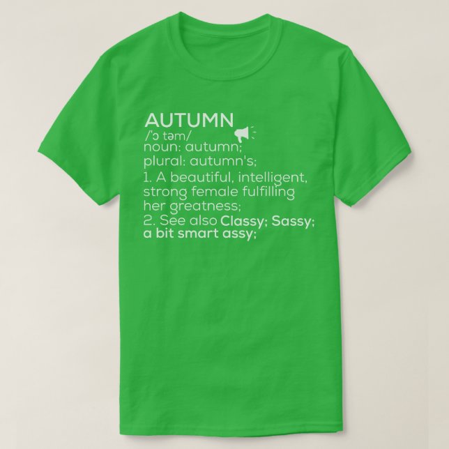 Autumn Name Autumn Definition Autumn Female Name A T-Shirt (Design Front)