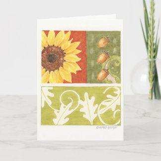 Autumn Nature Collage Blank Greeting Card