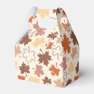 Autumn nature design, fall maple leaf thanksgiving favor boxes