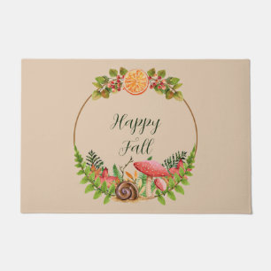 Autumn nature with customizable text doormat