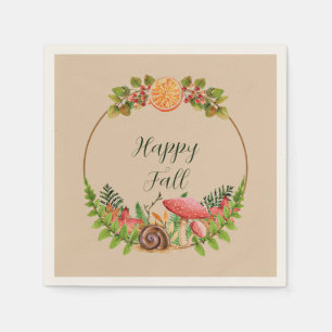 Autumn nature with customizable text napkins