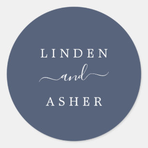 Autumn   Navy Wedding Envelope Seals