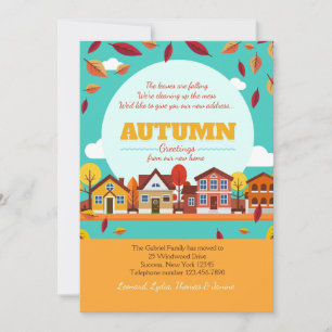 Autumn Neighborhood Moving Announcement