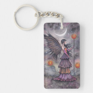 Autumn Night Fairy Art by Molly Harrison Keychain