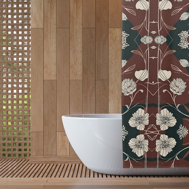 Autumn Noir Bloom Shower Curtain (Creator Uploaded)