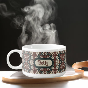 Autumn Noir Blossoms Customizable Chili Bowl