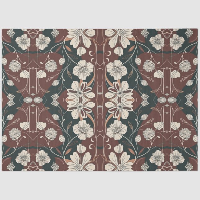 Autumn Noir Blossoms Decoupage Tissue Paper (Front)