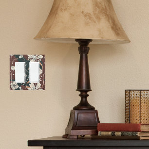 Autumn Noir Blossoms Double Rocker Light Switch Cover