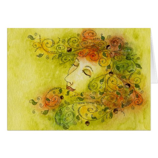 Autumn Nymph Harvest Card (Front Horizontal)