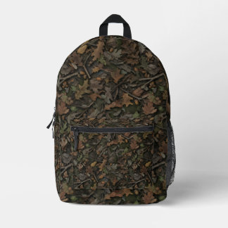 Autumn Oak & Acorn | Fall Woodland Hunter Camo Printed Backpack