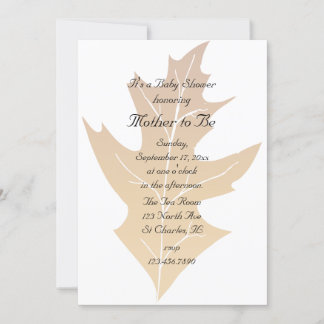 Autumn Oak Leaf Baby Shower Invitation