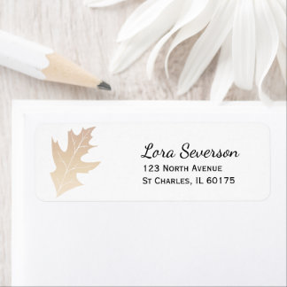 Autumn Oak Leaf Return Address Label