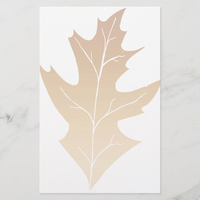 Autumn Oak Leaf Stationery (Front)