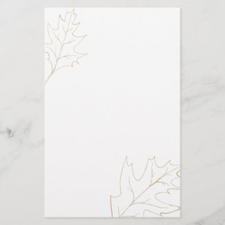 Autumn Oak Leaf Stationery