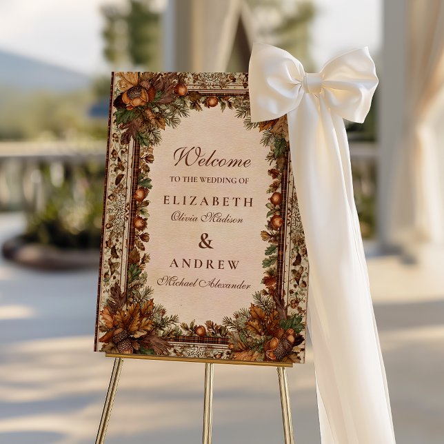 Autumn Oak Leaf Wedding Foam Board (Creator Uploaded)