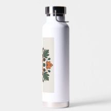 Autumn Oak Leaves & Acorns Mandala Water Bottle