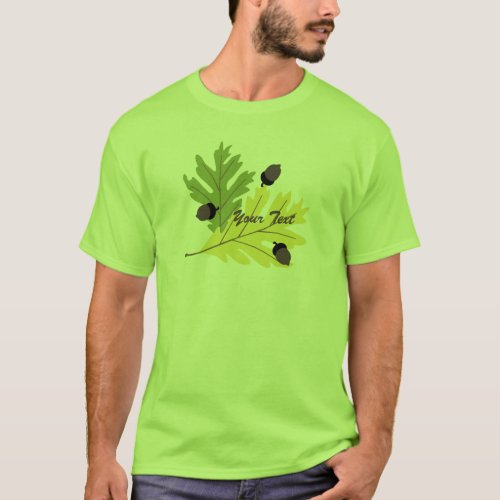 Autumn Oak Leaves and Acorns Fall t_shirt