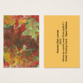 Autumn Oak Leaves Artist Trading Card (Front & Back)