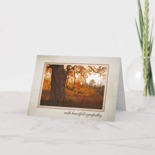 Autumn Oak Sympathy Card