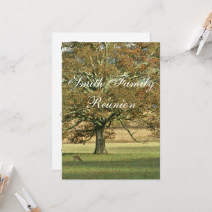 Autumn Oak Tree Family Reunion Invitation
