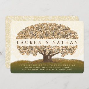 Autumn Oak Wedding Invitation