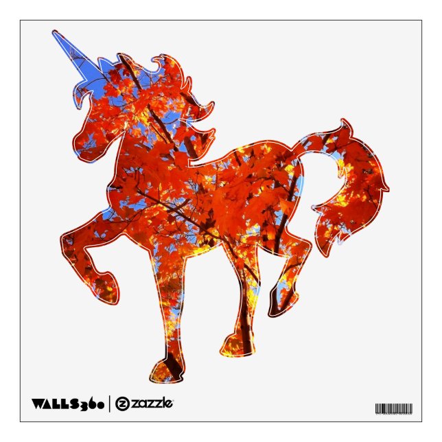 Autumn Of The Unicorn Seasonal Series Wall Decal (Front)