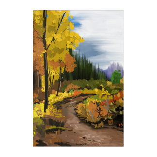Autumn Oil Painting Acrylic Print